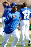 Kansas City Royals' Jose Guillen runs with teammates during the team's full squad workout at baseball spring training, Tuesday, Feb. 23, 2010, in Surprise, Ariz.