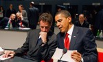 US President Barack Obama and US Treasury Secretary Tim Geithner talk as they attend a plenary session at the G20 summit at the ExCel Centre on April 2, 2009 in London, England. World leaders' have gathered in London's Docklands to attend G20 leaders' summit and will endeavour to find measures to tackle the World's financial crisis. Getty Images Europe / J Mitchell ..........