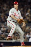 Cliff Lee #34 of the Philadelphia Phillies throws a pitch against the New York Yankees in Game One of the 2009 MLB World Series at Yankee Stadium on October 28, 2009 in the Bronx borough of New York City. Getty Images/ Jim McIsaac .....