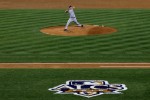 Cliff Lee #33 of the Texas Rangers throws a pitch against the New York Yankees in Game Three of the ALCS during the 2010 MLB Playoffs at Yankee Stadium on October 18, 2010 in New York, New York. Getty Images/ Jim McIsaac ......