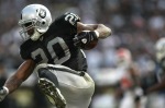Darren McFadden (20) of the Oakland Raiders runs against the Kansas City Chiefs during an NFL game at Oakland-Alameda County Coliseum on November 7, 2010 in Oakland, California. Photo by Jed Jacobsohn/Getty Images ... )